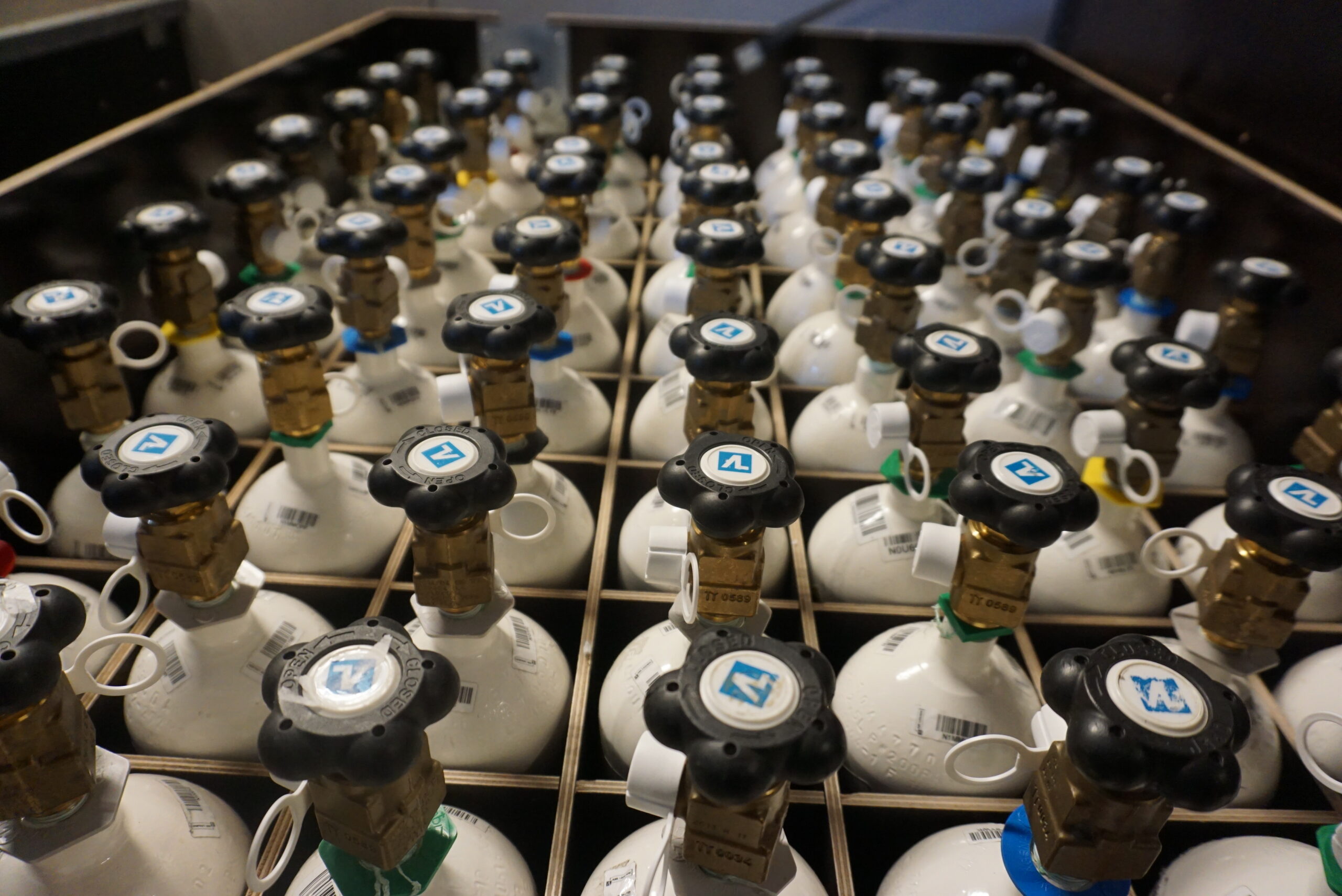 large containers of nitrous oxide
